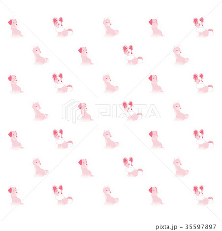 犬 壁紙 ピンクのイラスト素材 35597897 Pixta
