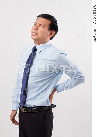 business man with back pain, spinal injury business man with back pain, spinal injury 35598186