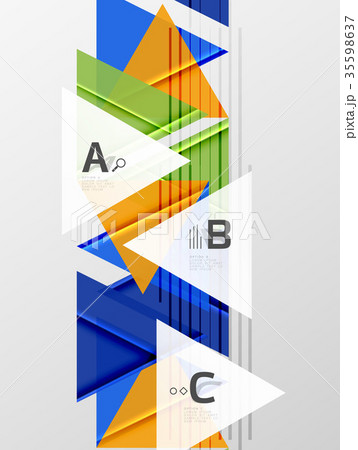 Color triangles background design 35598637