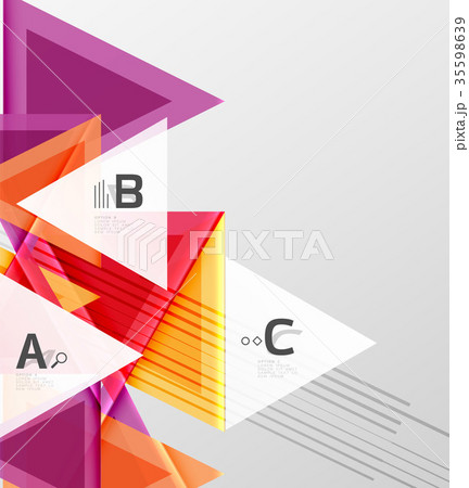 Color triangles background design 35598639