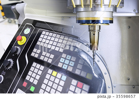 Abstract scene of The 5 axis CNC machine Abstract scene of The 5 axis CNC machine 35598657