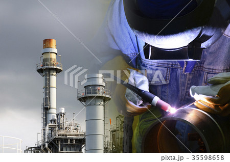The abstract scene of welding operator The abstract scene of welding operator 35598658
