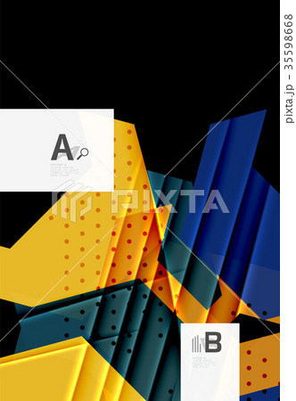 Colorful abstract shapes background 35598668