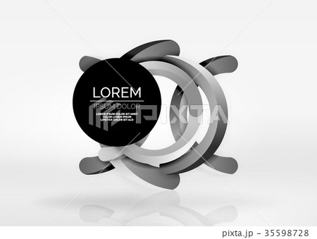 Modern 3d ring vector abstract background Modern 3d ring vector abstract background 35598728