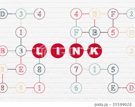 Web development concept: Link on wall background 35599028