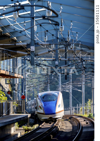 疾走する北陸新幹線E7系 疾走する北陸新幹線E7系 35601111