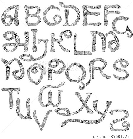 decorated Latin alphabet 35601225