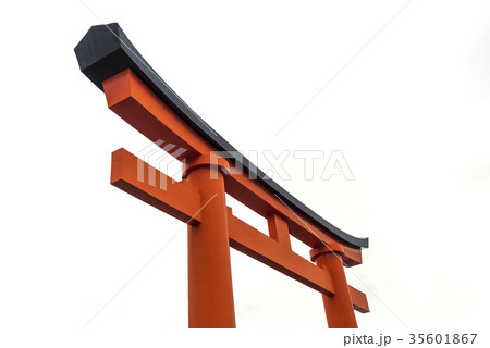 Red torii gate at Fushimi inari in kyoto. Red torii gate at Fushimi inari in kyoto. 35601867