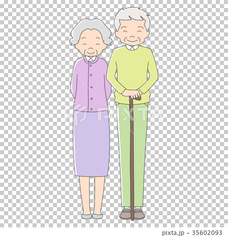 老夫婦_並び 35602093