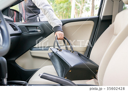 Woman burglar steal a shoulder bag through window Woman burglar steal a shoulder bag through window 35602428
