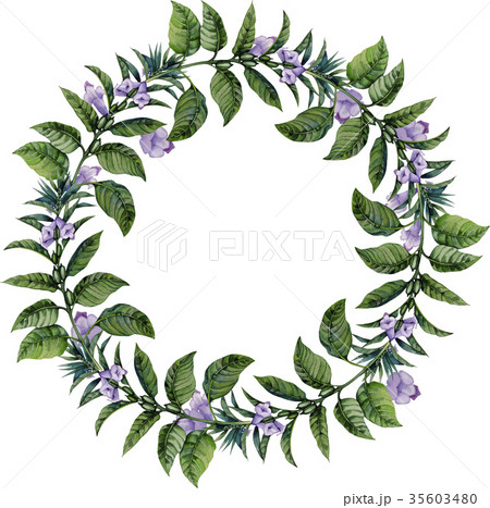 Watercolor sesame wreath 35603480