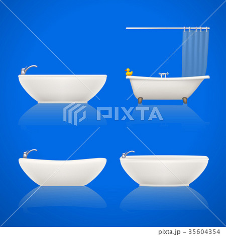 bathtubes set on white 35604354