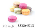 Colorful macaroons on a white background 35604513