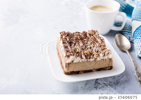 Portion of semifreddo cake 35606075