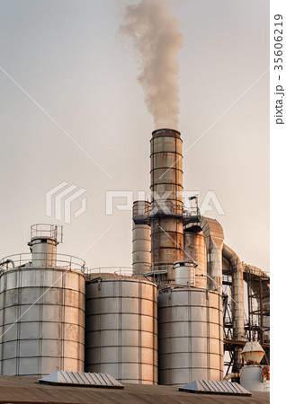 Chemical plant at sunset. Chemical plant at sunset. 35606219