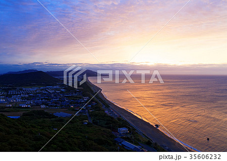 渥美半島 片浜十三里の朝焼け 渥美半島 片浜十三里の朝焼け 35606232