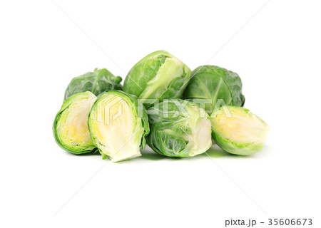 Brussels sprouts isolated on a white background. Brussels sprouts isolated on a white background. 35606673