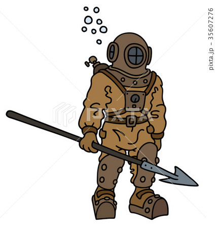 Classic diver with a harpoon Classic diver with a harpoon 35607276