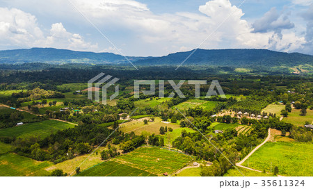 An aerial view of Agricultural area An aerial view of Agricultural area 35611324