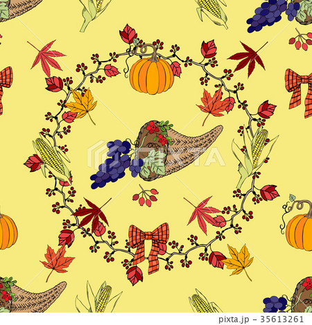 Seamless pattern with Thanksgiving decoration Seamless pattern with Thanksgiving decoration 35613261