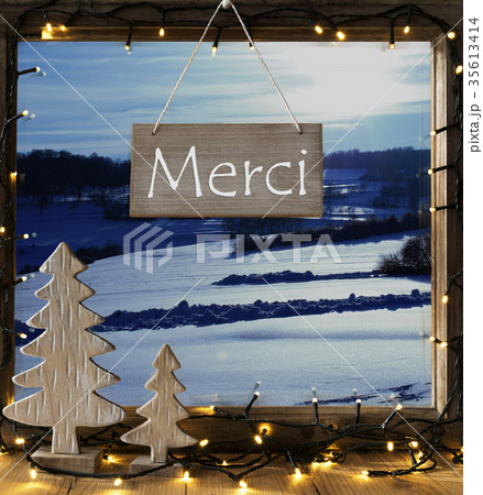 Window, Winter Landscape, Merci Means Thank You 35613414