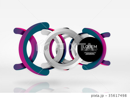 Modern 3d ring vector abstract background 35617498