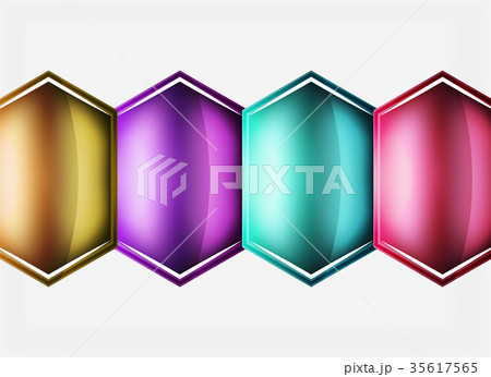 Glossy glass shapes abstract background Glossy glass shapes abstract background 35617565