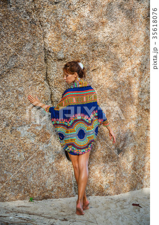 Attractive woman in summer clothes 35618076