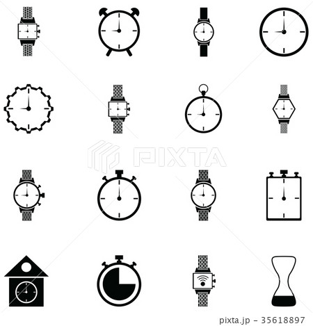 watch icon set 35618897