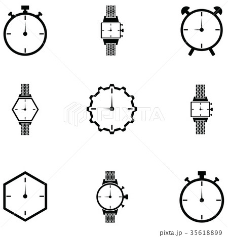 watch icon set 35618899