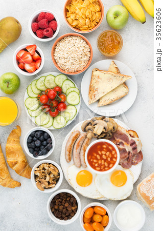 Full English breakfast, eggs, bacon, sausages 35623606