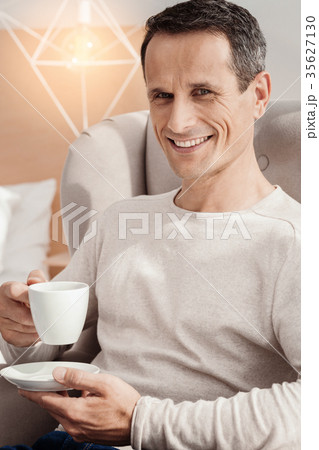 Attractive male person looking at camera 35627130