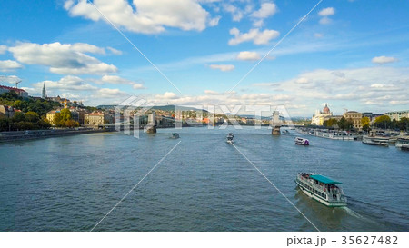 Aerial footage from a drone shows the historical 35627482