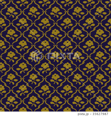 Antique seamless gold retro pattern background 35627987