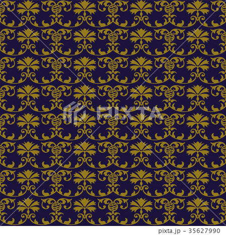 Antique seamless gold retro pattern background 35627990