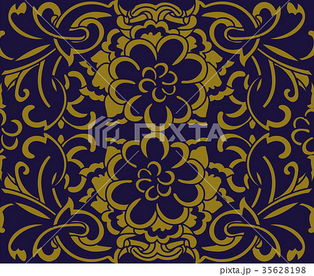 Antique seamless gold retro pattern background Antique seamless gold retro pattern background 35628198