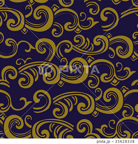 Antique seamless gold retro pattern background Antique seamless gold retro pattern background 35628338