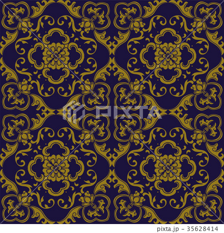 Antique seamless gold retro pattern background Antique seamless gold retro pattern background 35628414