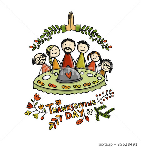 Thanksgiving day, family together have a dinner 35628491