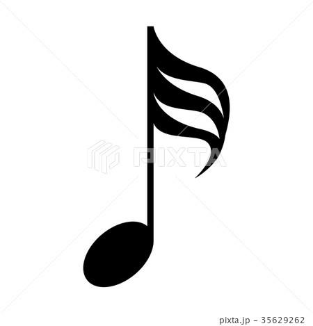 Isolated musical note 35629262