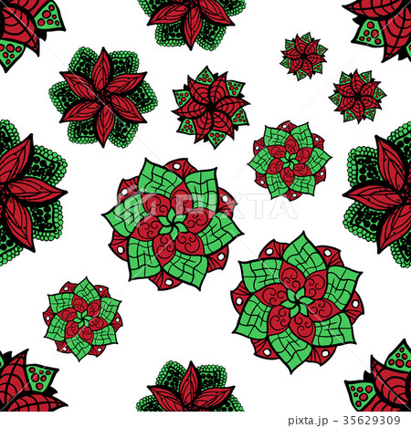 Seamless zen doodle mandala background for art.  35629309