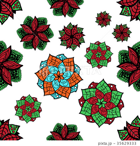 Seamless zen doodle mandala background for art. Seamless zen doodle mandala background for art. 35629333