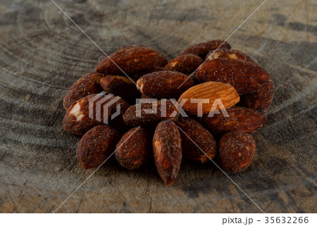 Almond Bake Salt on wood Almond Bake Salt on wood 35632266