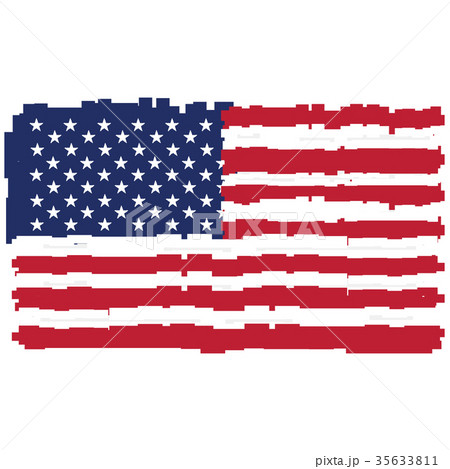 Pixelated flag of The United States of America 35633811