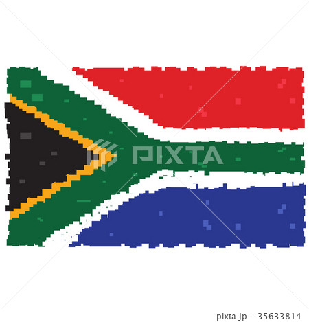 Pixelated flag of South Africa 35633814