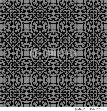 Antique seamless silver retro pattern background 35634459