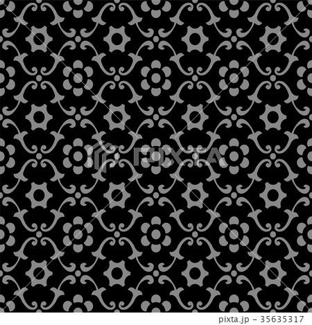Antique seamless silver retro pattern background 35635317