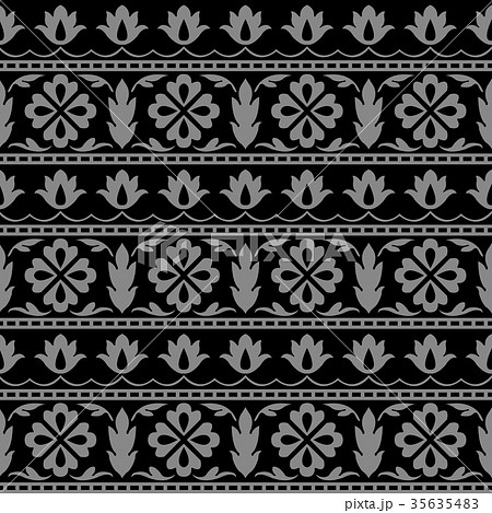 Antique seamless silver retro pattern background 35635483