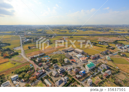 木更津市　井尻付近を空撮 35637501