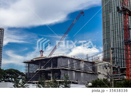 高層ビル工事現場 35638336